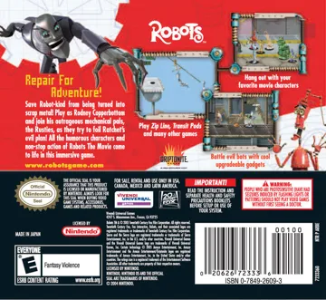 Robots (Europe) (En,Fr,De,Es,It) box cover back